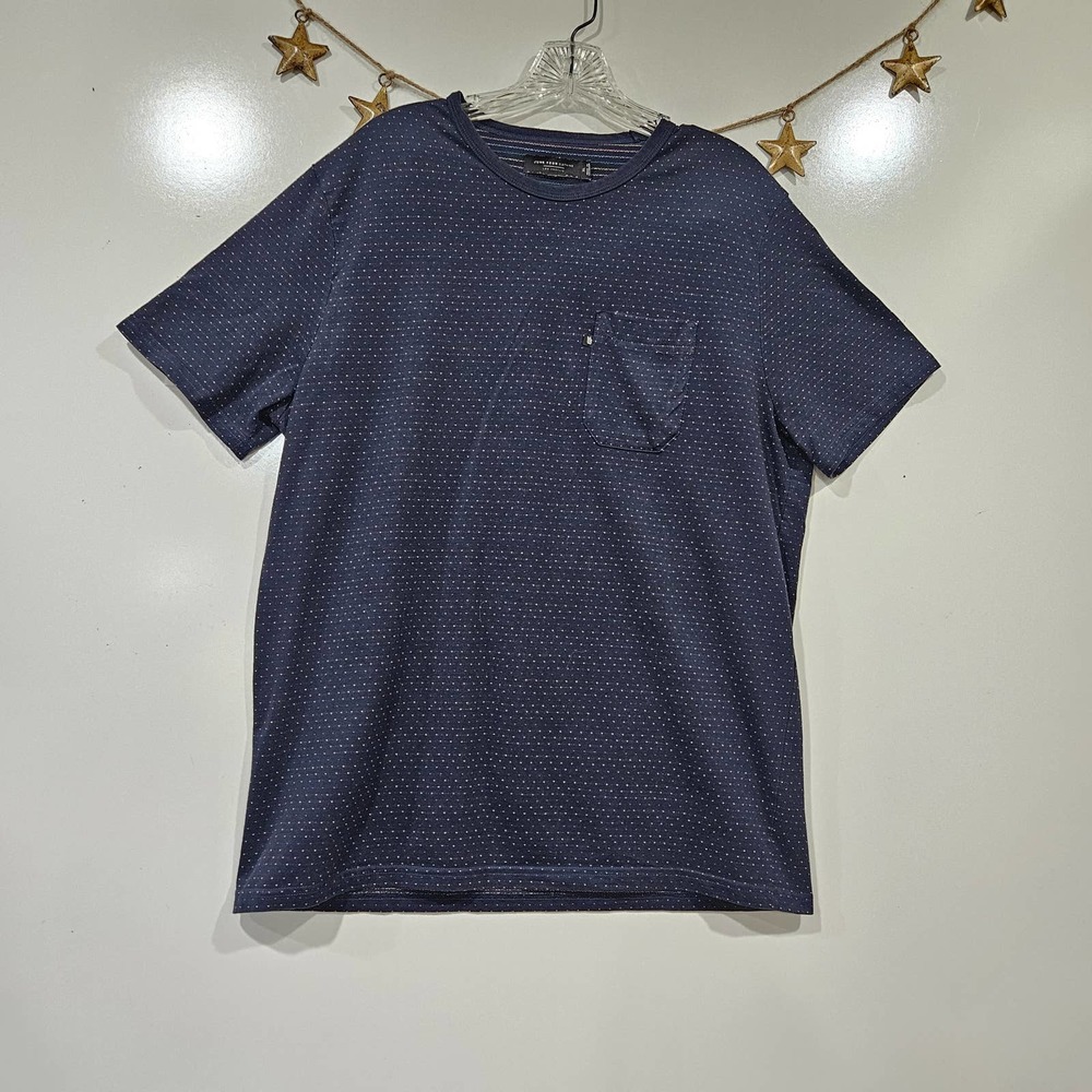 Junk Food Clothing Blue Classic Fit Short Sleeve Colorful Dots T-Shirt Size XL